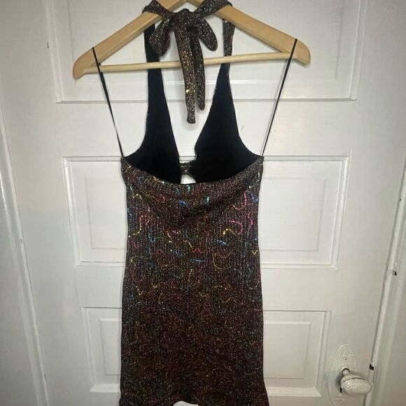 NWTs UO Gemma Sparkly Mini Dress Size XS - Picture 9 of 15